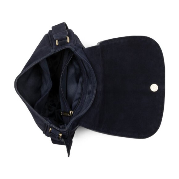 SOLD OUT HAUTE HIPPIE STYLE Suede Stud Crossbody In Navy - Picture 3 of 4